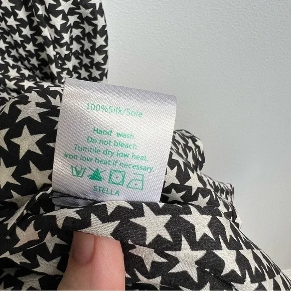 Rixo London Stella Mini Star Midi Silk Dress size Large - Picture 9 of 9